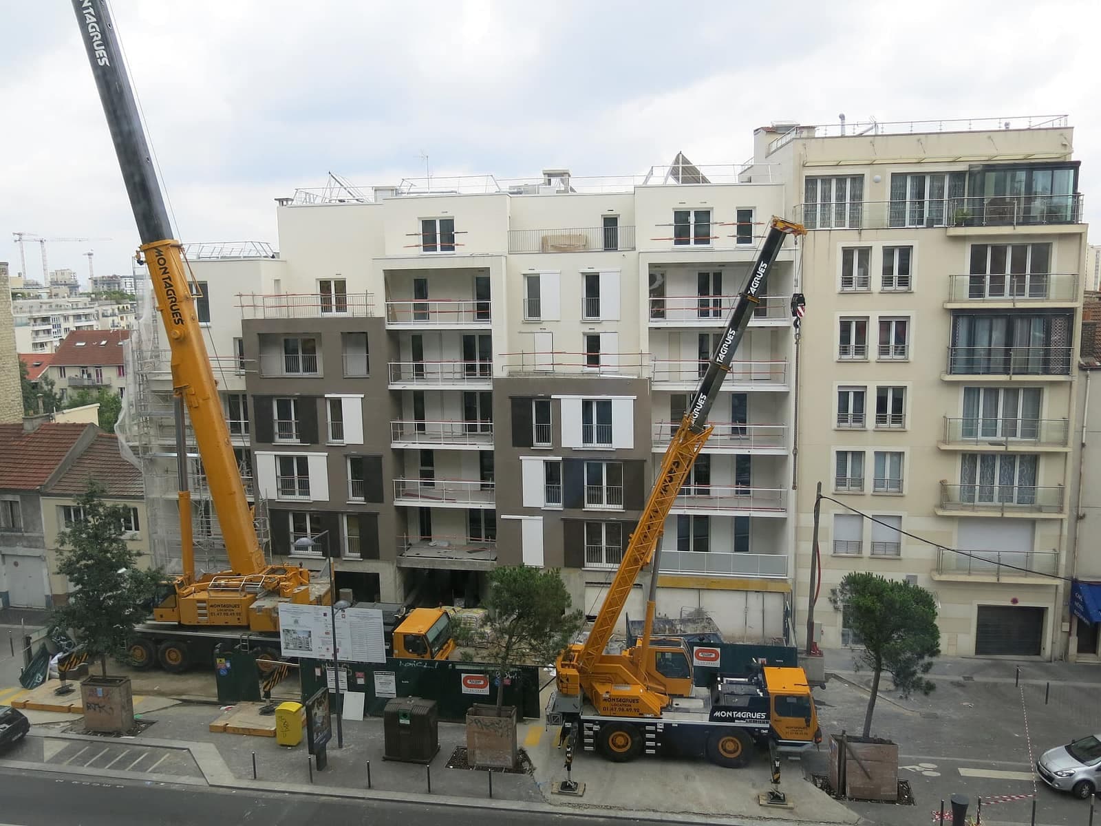 A new residential quarter under construction — an investment property project