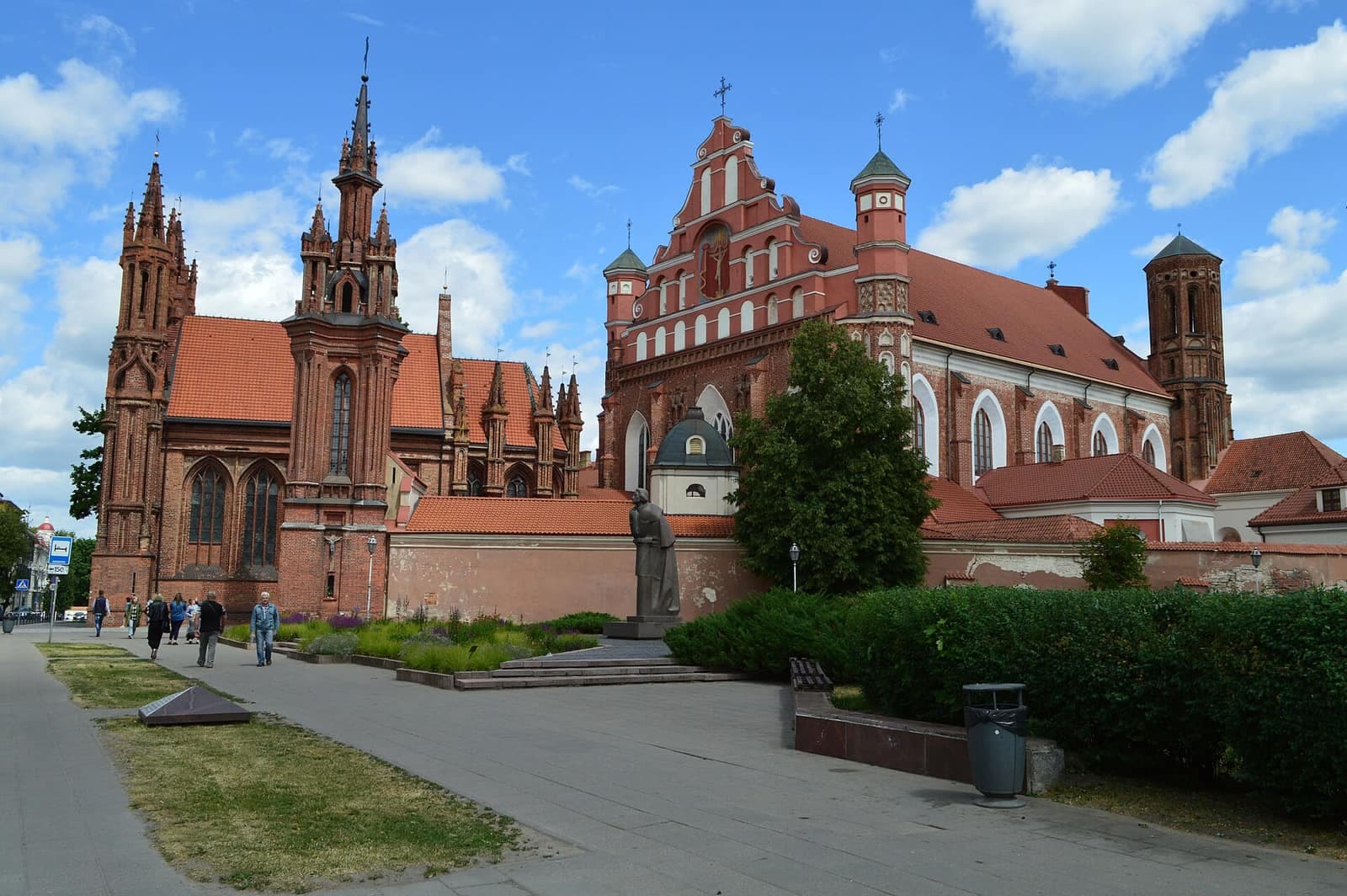 St Anne's and the Bernardine church in the Old Town of Vilnius
